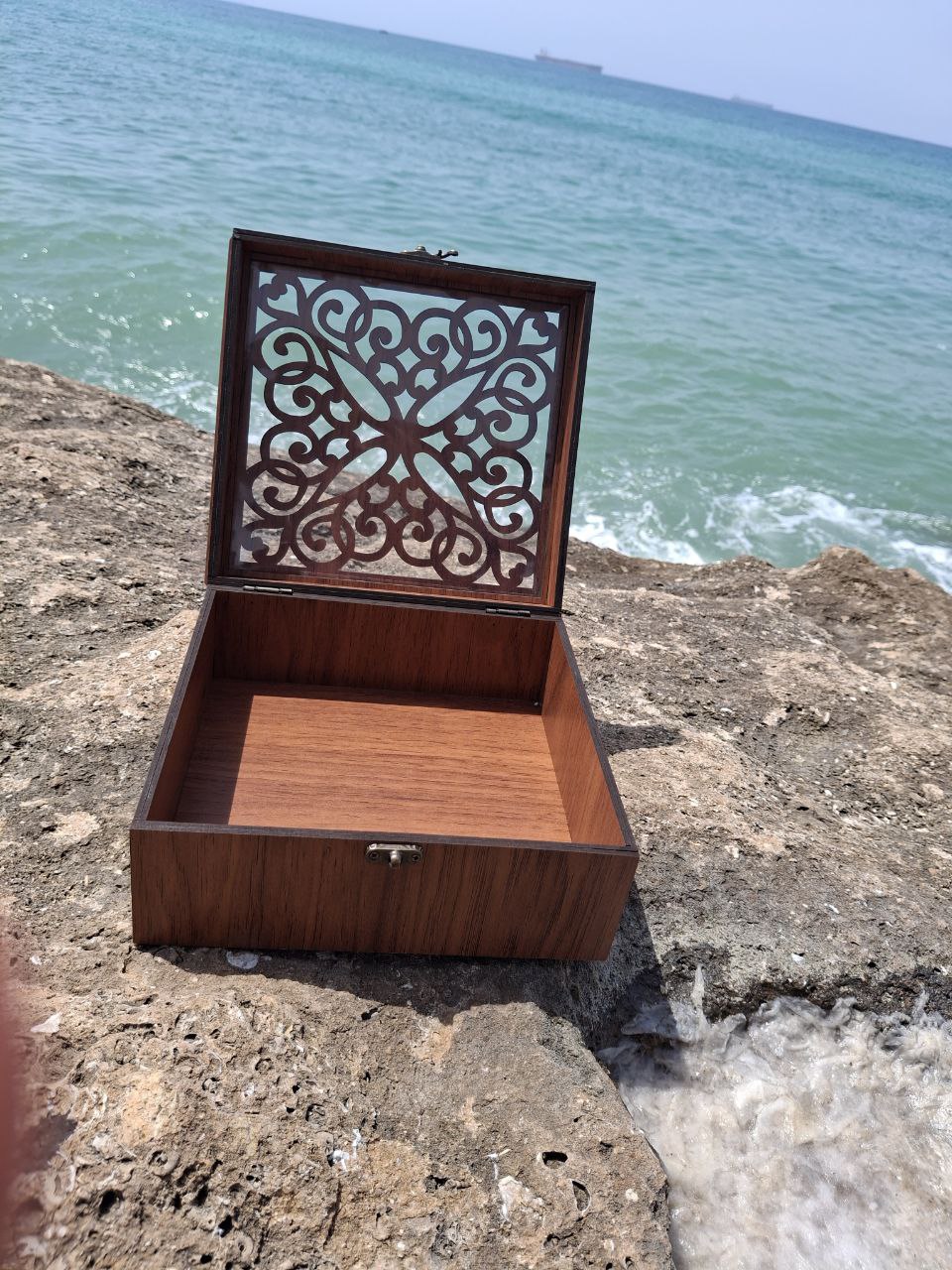 باکس چوبی آجیل و خشکبار طرح لادن(فندقی)