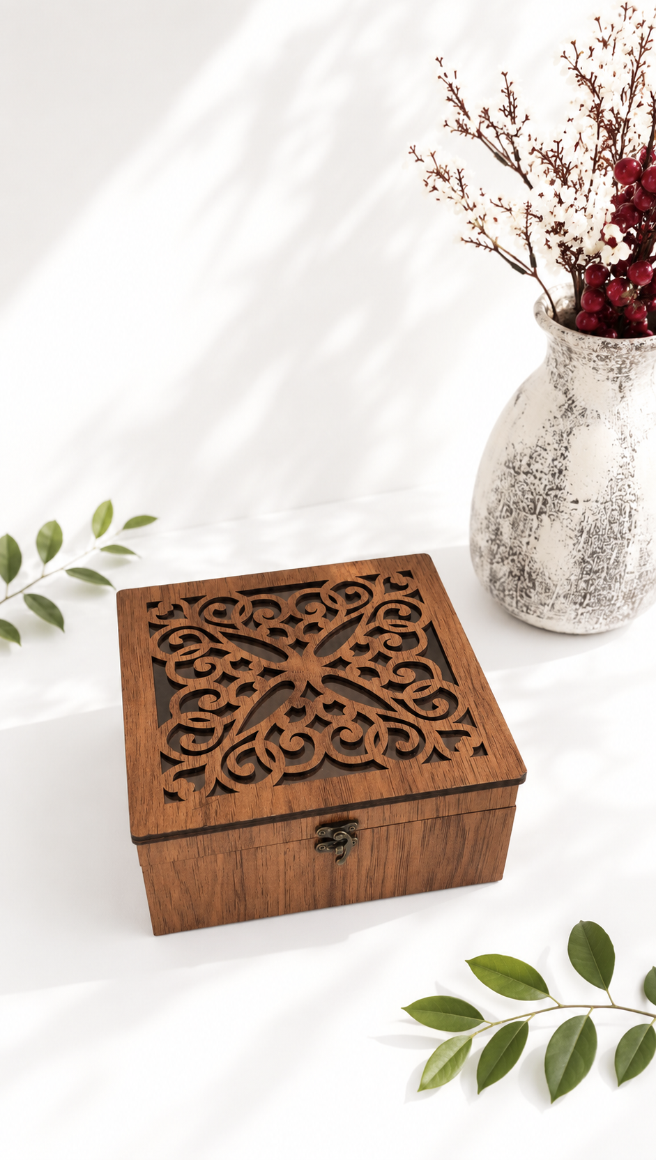 باکس چوبی آجیل و خشکبار طرح لادن(فندقی)