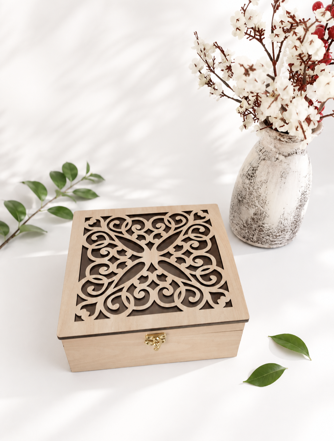باکس چوبی آجیل و خشکبار طرح لادن(افرا)