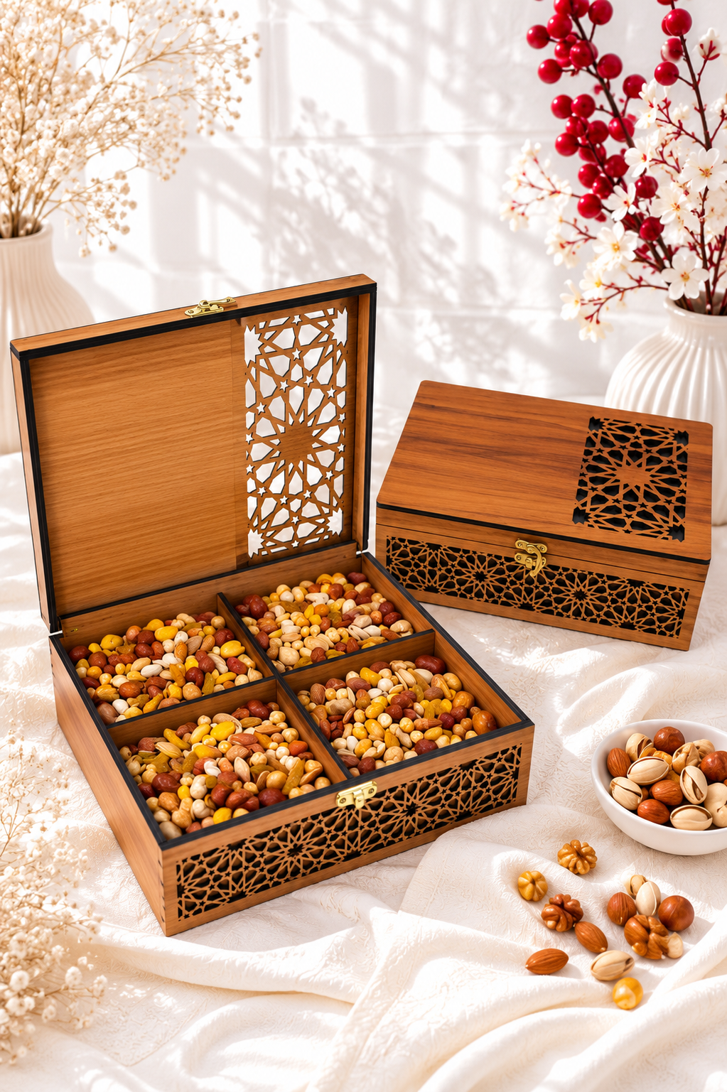 باکس آجیل و خشکبارمدل صبا4خونه(فندقی)