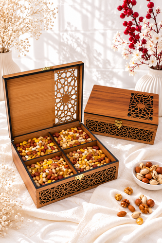 باکس آجیل و خشکبار گیفتانه مدل صبا4خونه(فندقی)