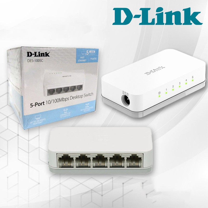 سوییچ 5 پورت دی-لینک مدل DES-1005C (گیفتانه)