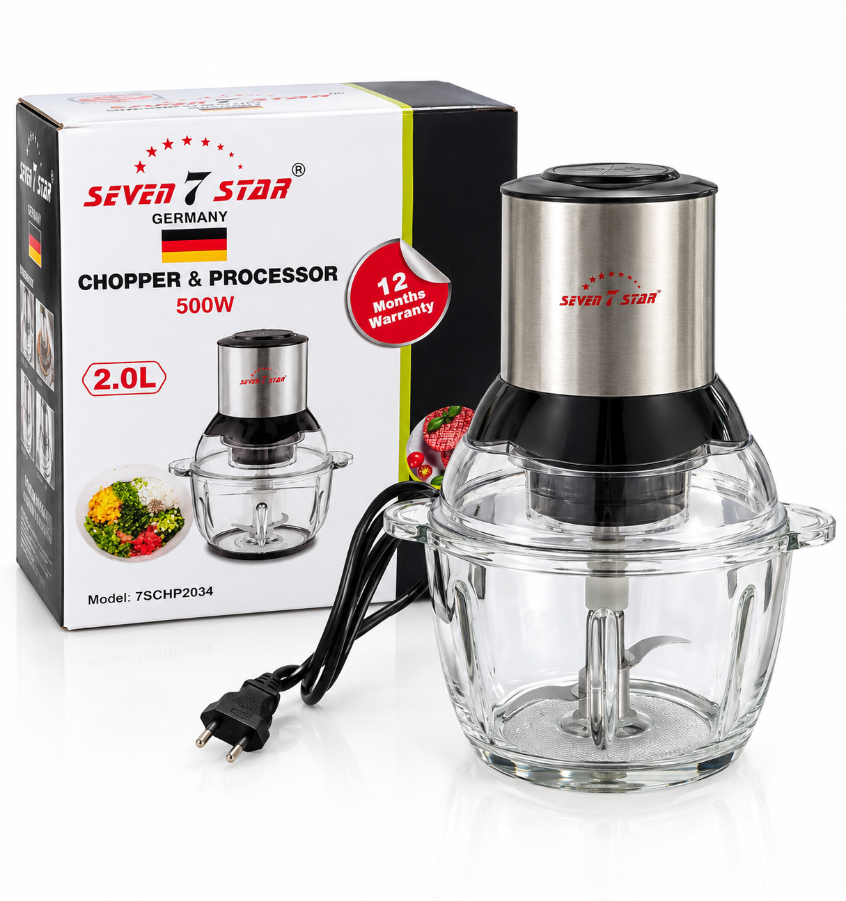 خردکن و غذاساز Seven 7 Star مدل 7SCHP2034 توان۵۰۰ (گیفتانه)