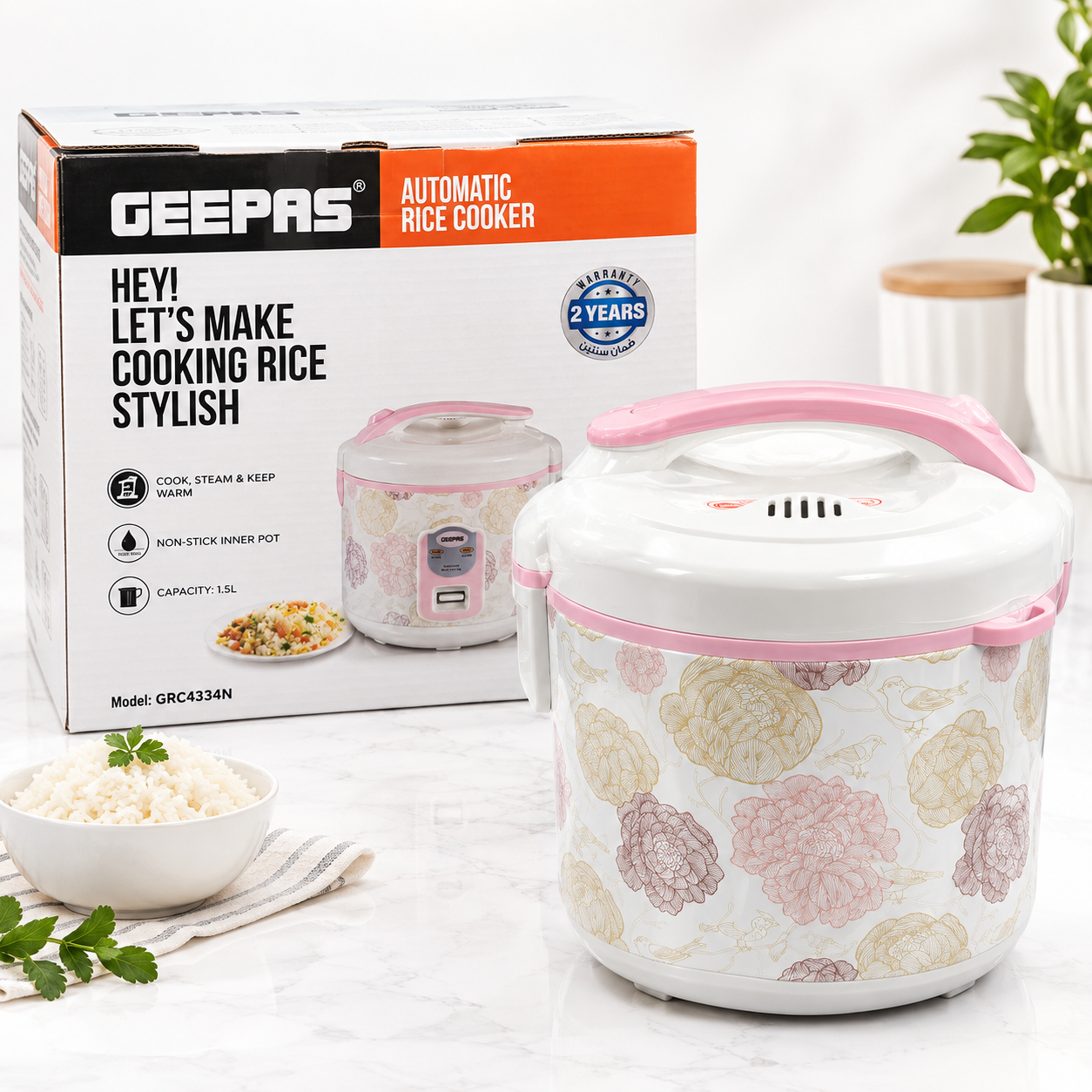 پلوپز جیپاس Geepas مدل GRC4334N ظرفیت ۱.۵ لیتر (گیفتانه)