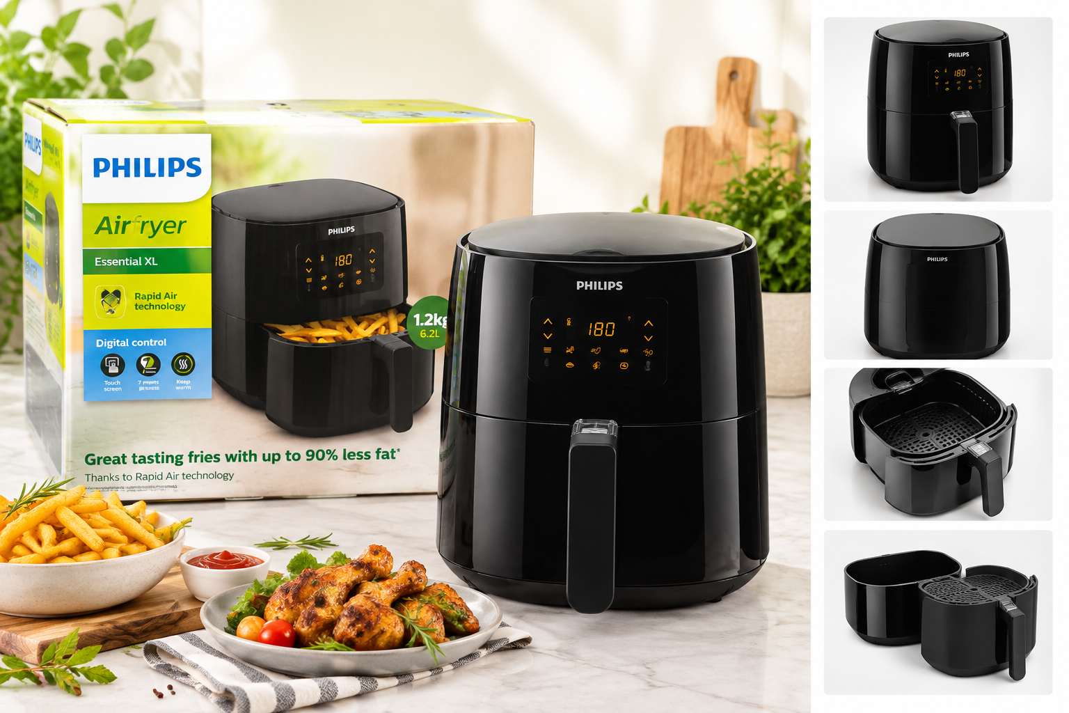 سرخ‌کن بدون روغن فیلیپس مدل HD9270/91 ظرفیت ۱.۲ کیلوگرم (گیفتانه)