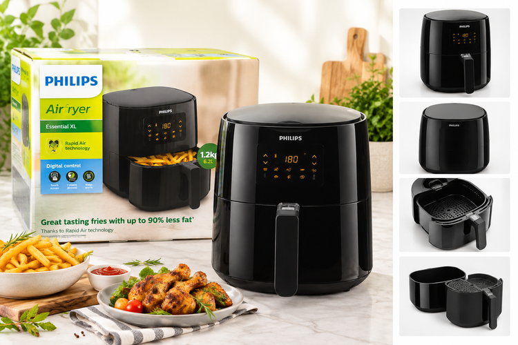 سرخکن بدون روغن فیلیپس مدل HD9270/91 ظرفیت ۱.۲ کیلوگرم (گیفتانه)
