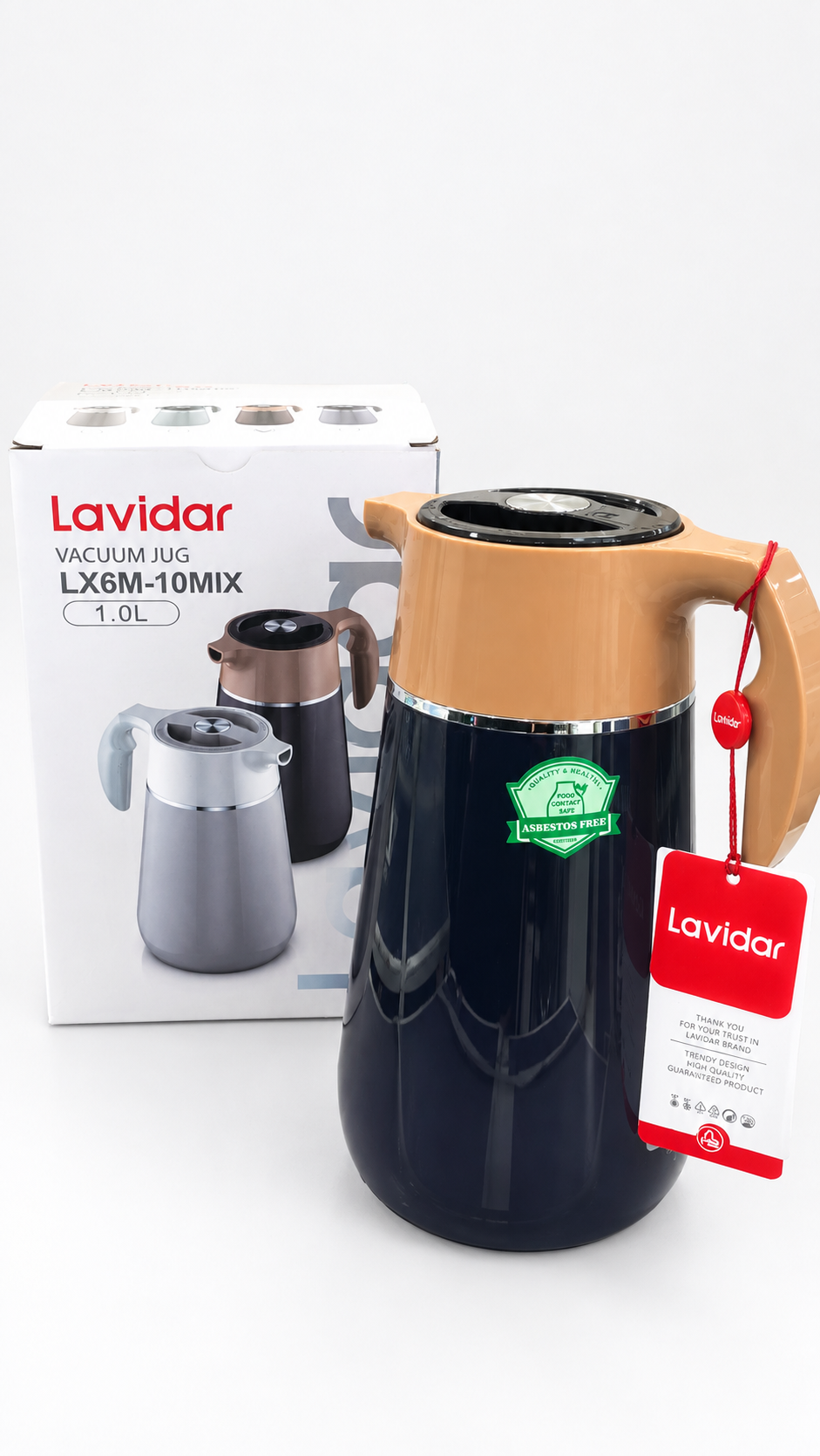 فلاسک/پارچ وکیوم لاویدار Lavidar مدل LX6M-10MIX ظرفیت 1 لیتر (گیفتانه)