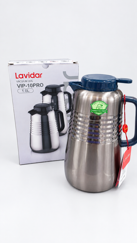 فلاسک وکیوم ۱ لیتری Lavidar مدل VIP-10PRO رنگ طوسی متالیک (گیفتانه)