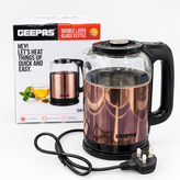 کتری برقی شیشهای دو جداره GEEPAS مدل GK38063 ظرفیت 1.7 لیتر(گیفتانه)