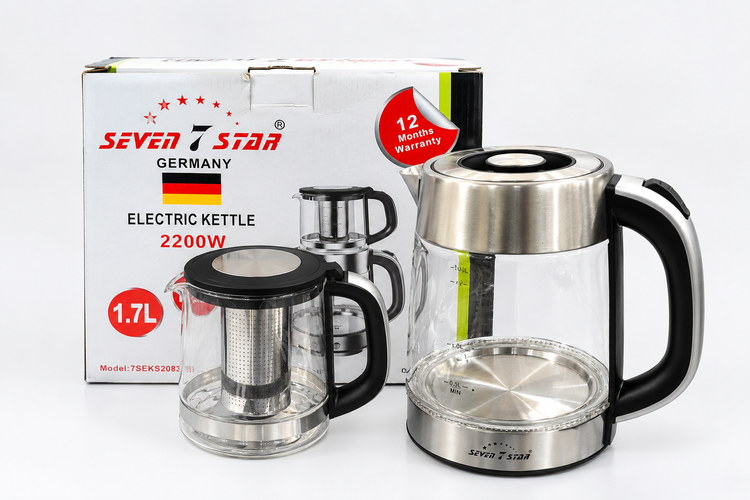 کتری برقی SEVEN 7 STAR مدل 7SEKS2083 ظرفیت 1.7 لیتر توان 2200 وات(گیفتانه)