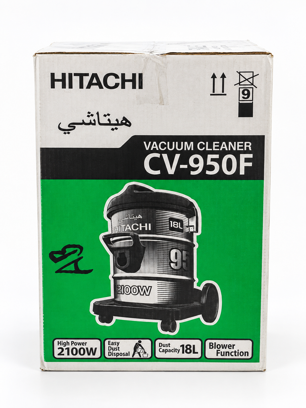 جاروبرقی هیتاچی مدل CV-950F با توان 2100 وات و ظرفیت 18 لیتر (گیفتانه)